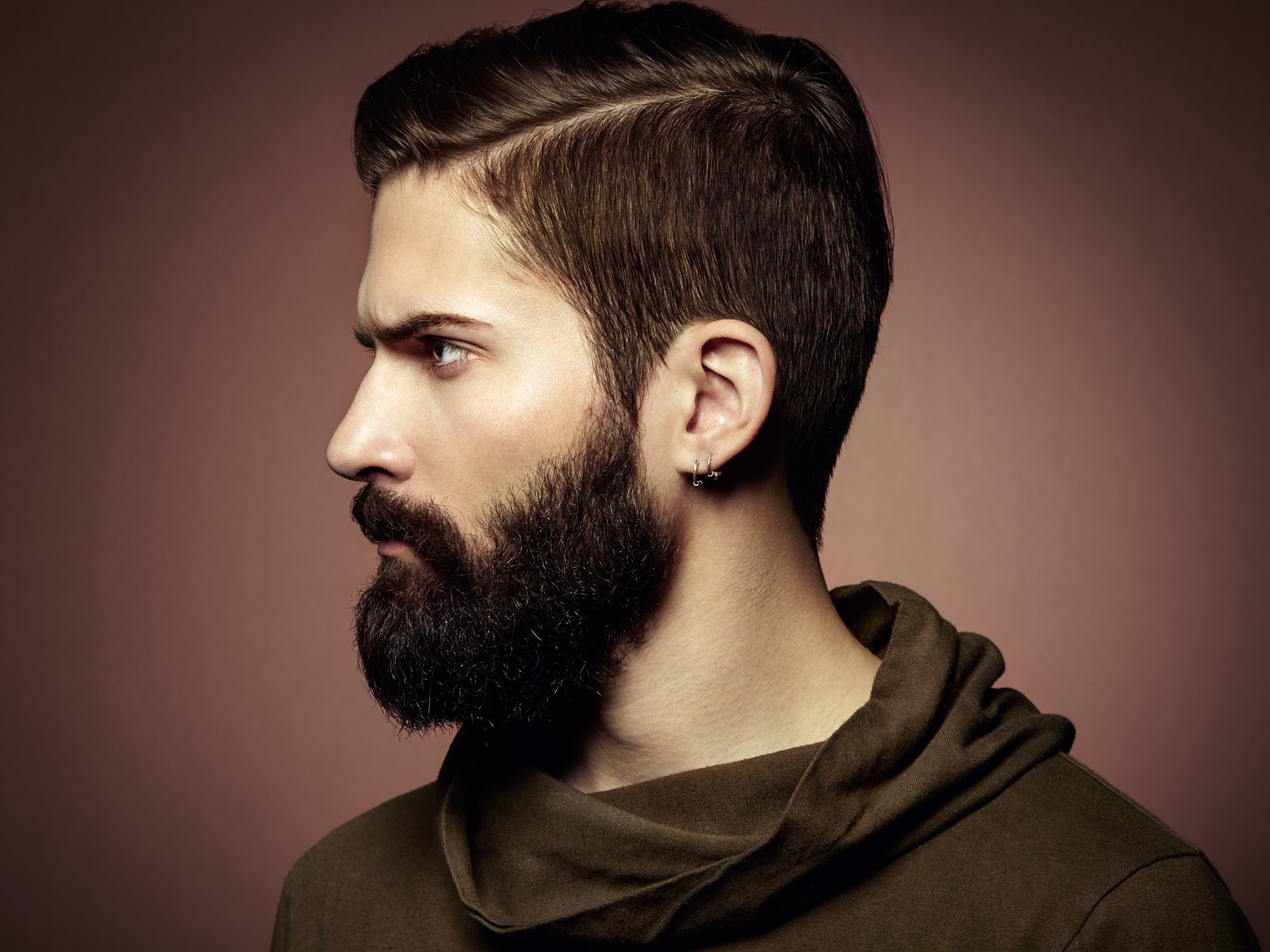 Portrait of handsome man with beard