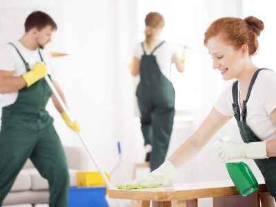 Cleaning service during work