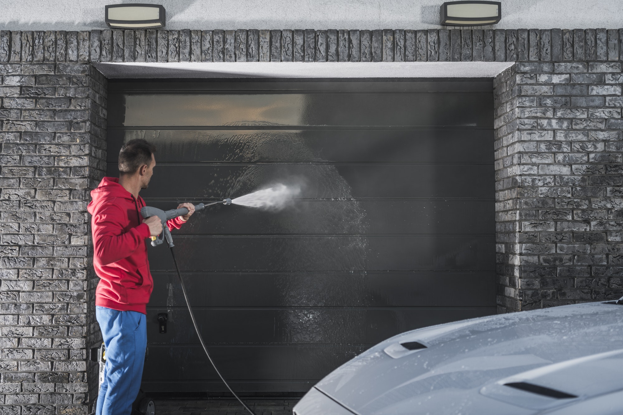 Garage Door Pressure Wash