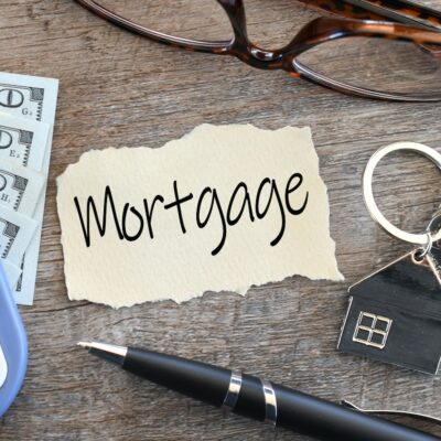 Mortgage home loan flat lay